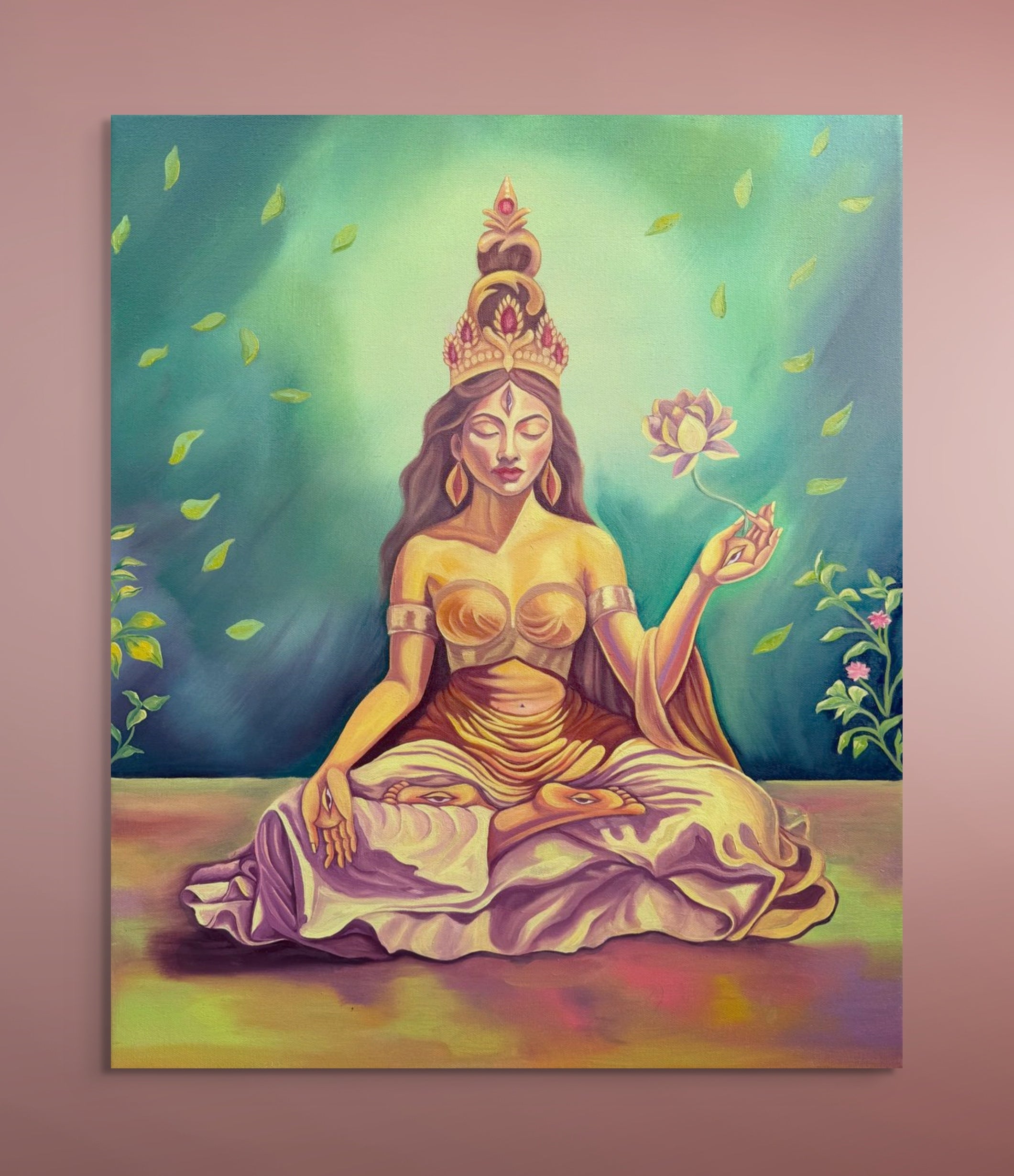 "White Tara" Original Canvas