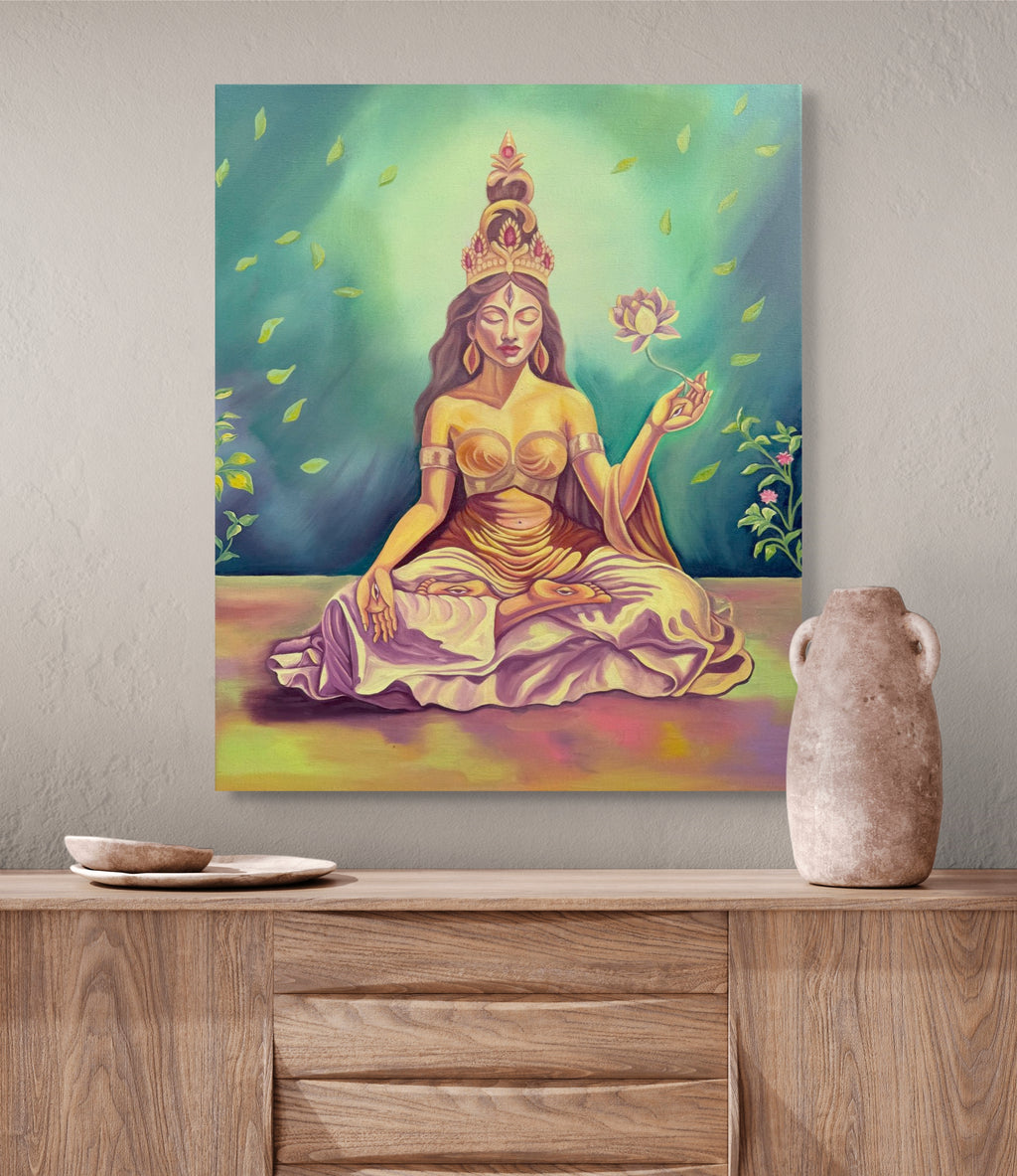 "White Tara" Original Canvas